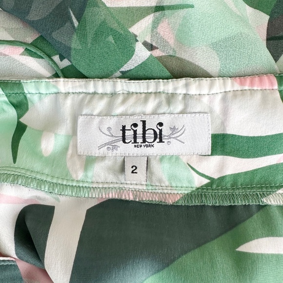 Tibi | Spaghetti Strap | Floral | 100% Silk Chiffon | Tiered Dress | Size 2 - Picture 3 of 5